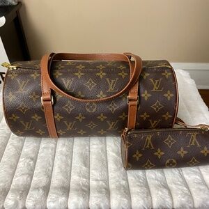 LOUIS VUITTON Papillon 30 Bag with Mini Pochette